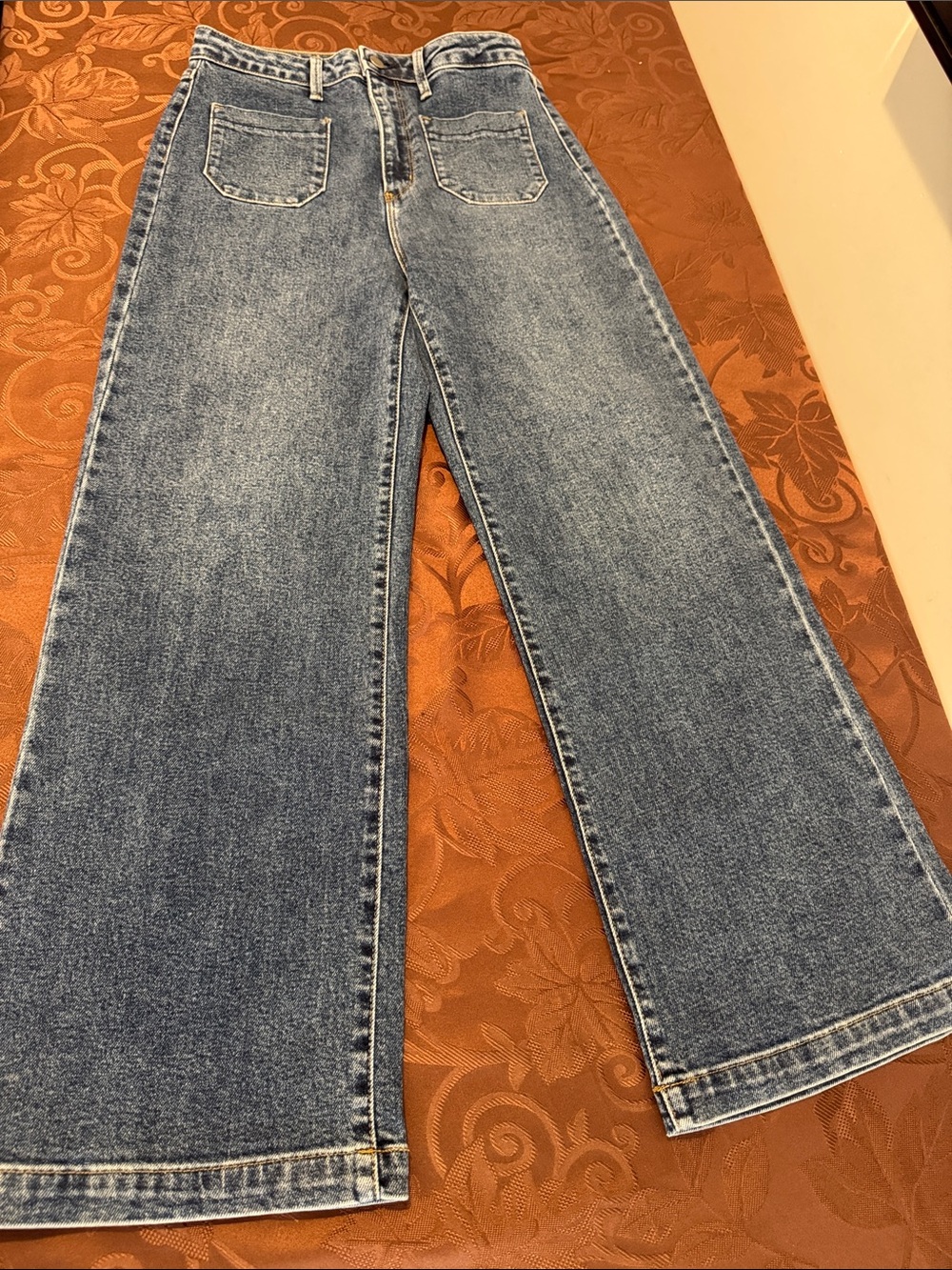 Just Black Denim Hi-Rise Wide Leg Jeans. Size 28